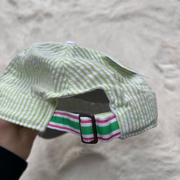 NWT The Masters Golf Tournament Augusta Hat Ladies Green White Seersucker RARE! - Picture 11 of 13